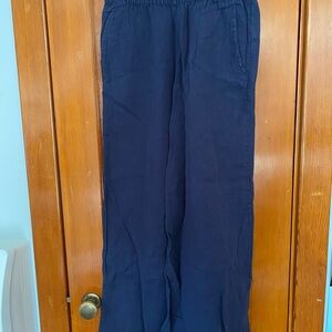 Women’s Navy Linen Pants